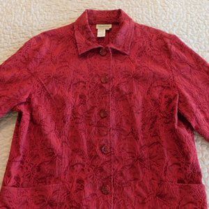 Coldwater Creek Women's Red Blazer, Size Large